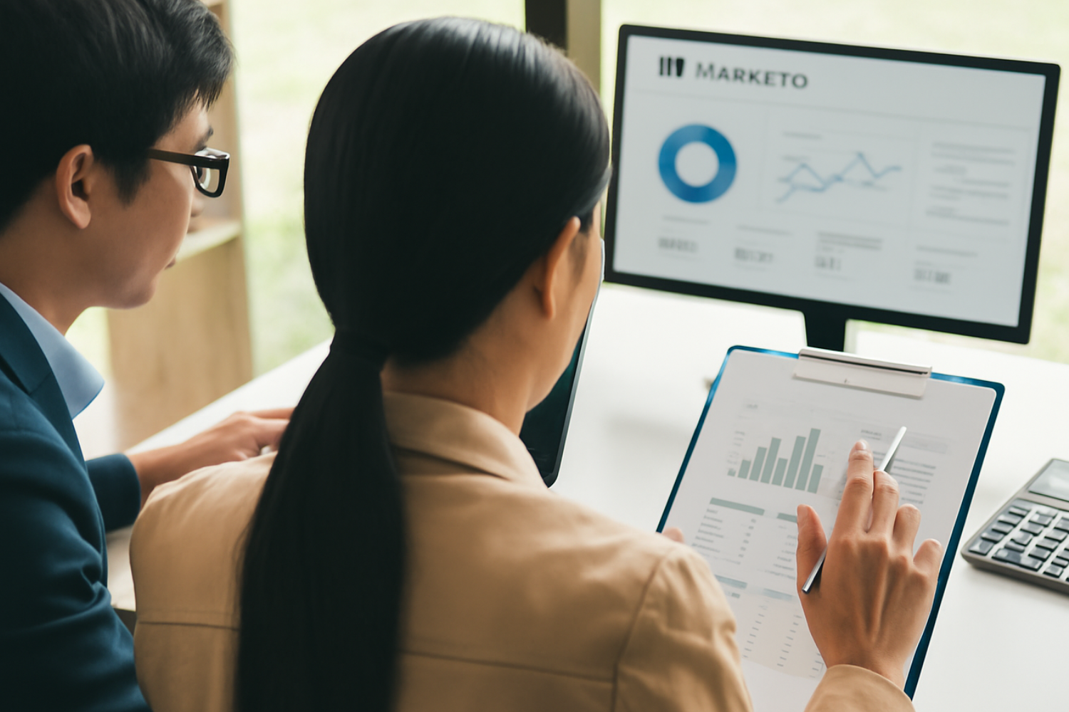 Revenue attribution report in Marketo with multi touch model comparison