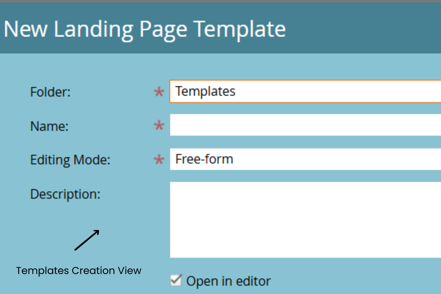 Computer interface screenshot showing templates creation view and workflow setup guided by expert Marketo consulting services