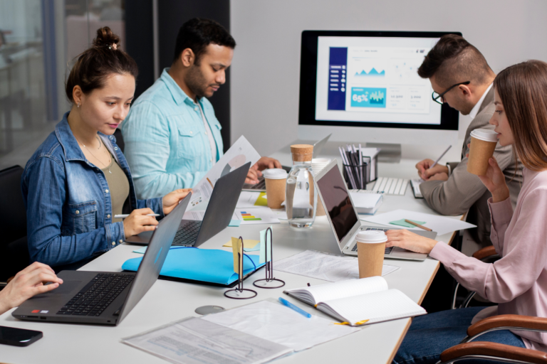 Team working on Marketo campaign setup with the guidance of Marketo consulting services.