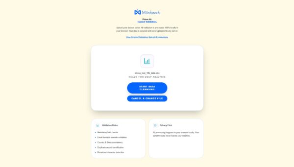 AI Based Data Cleansing Platform